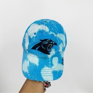 NFl 47 Carolina Panthers Custom Bleach Splatter Dad Hat OS Football